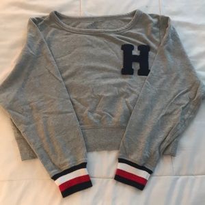 Tommy Hilfiger Cropped Gray Sweater XS